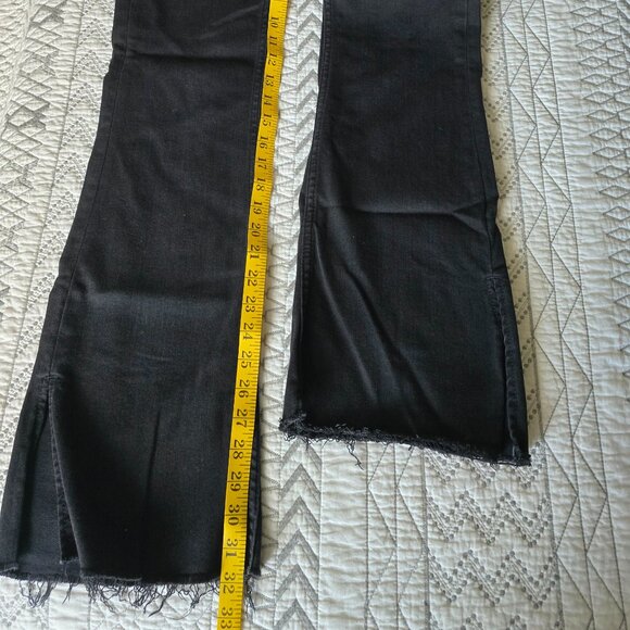 Free People Level Up Slit Slim Jeans Pitch Black Size 28 Inseam 32 NWOT - Picture 5 of 12